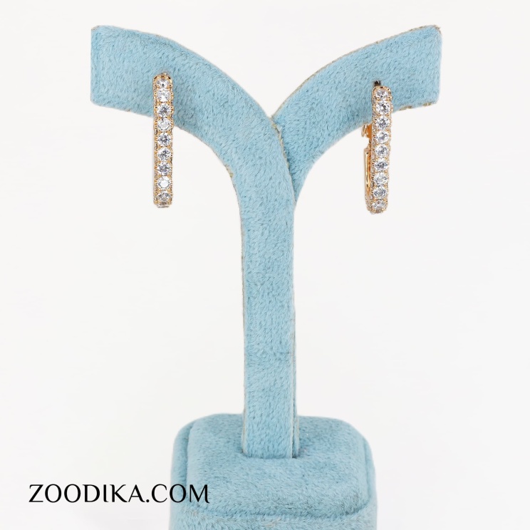 گوشواره پاپیون ژوپینگ مرواریدی رنگ ثابت