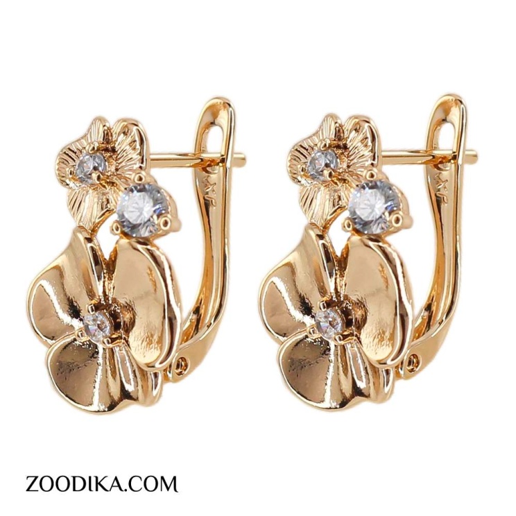 گوشواره ژوپینگ حلقه ای مدل پروانه 