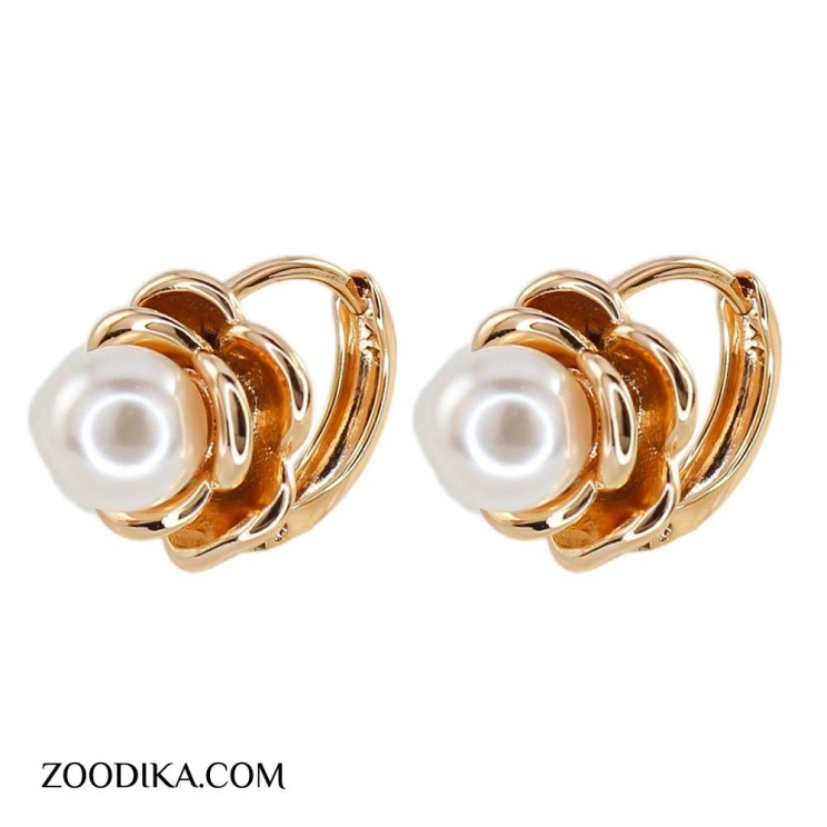 گوشواره گل ژوپینگ حلقه ای 