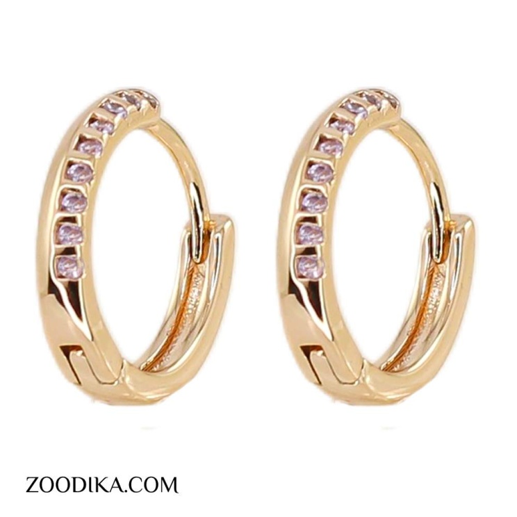 گوشواره زنانه ژوپینگ حلقه ای طرح دار