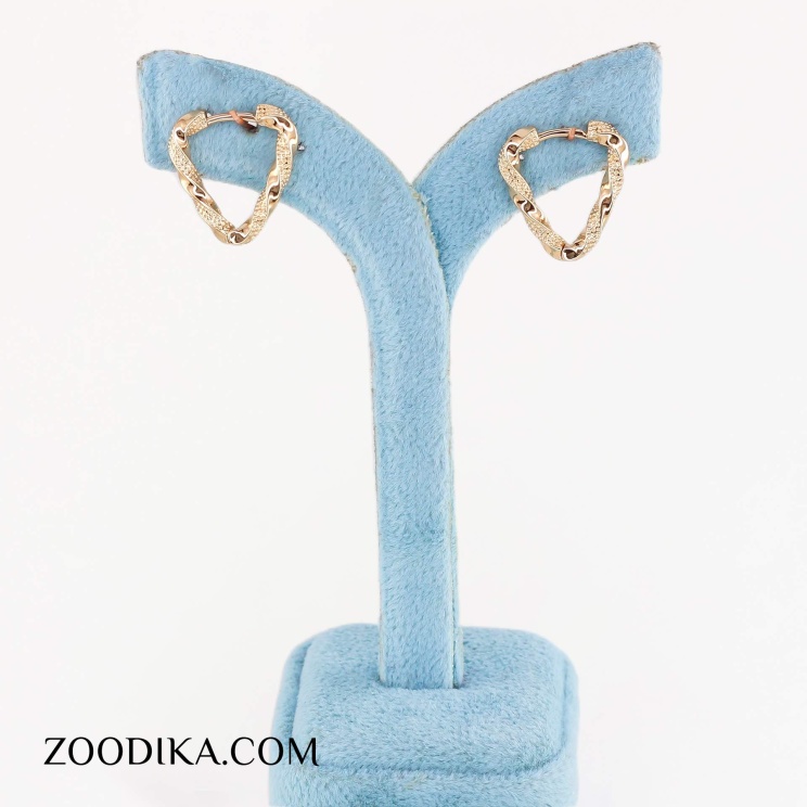 گوشواره حلقه ای زنانه استیل طرح دار