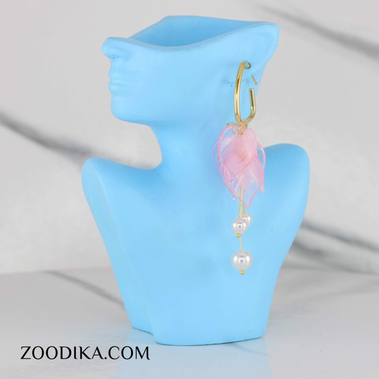 گوشواره فانتزی حلقه ای مرواریدی