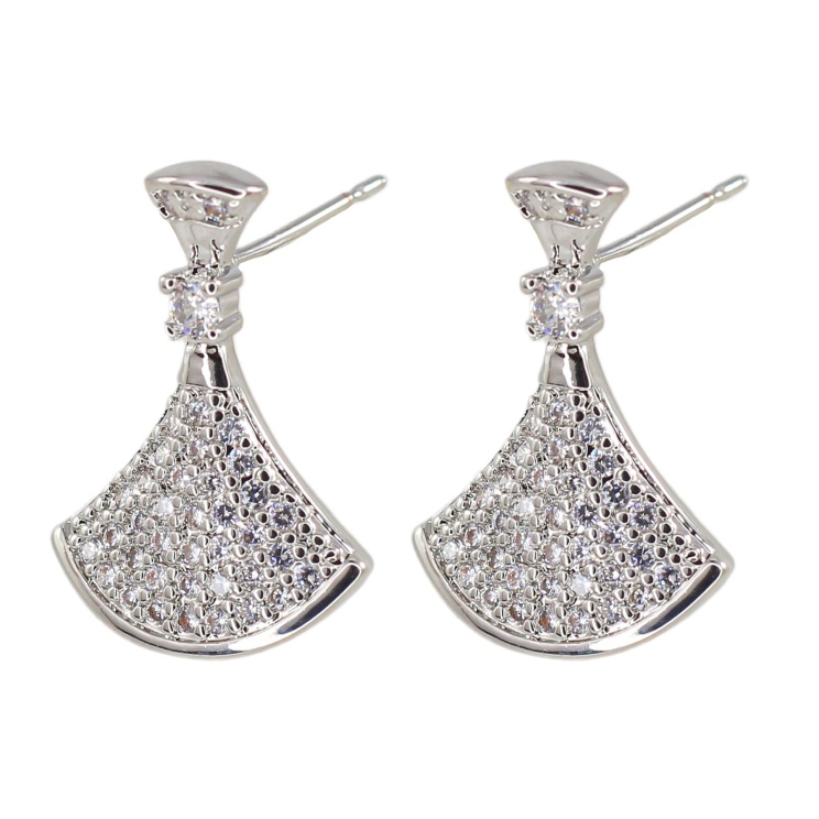 گوشواره میخی استیل جواهری شیک