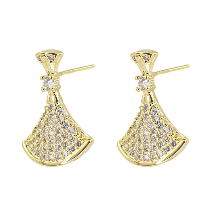 گوشواره میخی دخترانه طرح مربع و گلبرگ