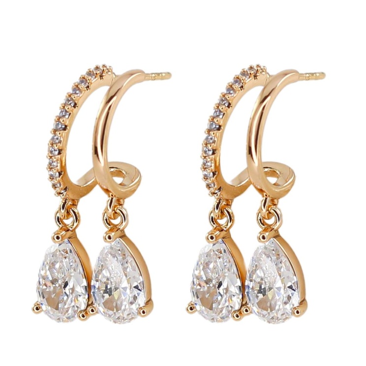 گوشواره میخی ژوپینگ مدل پروانه آویزدار