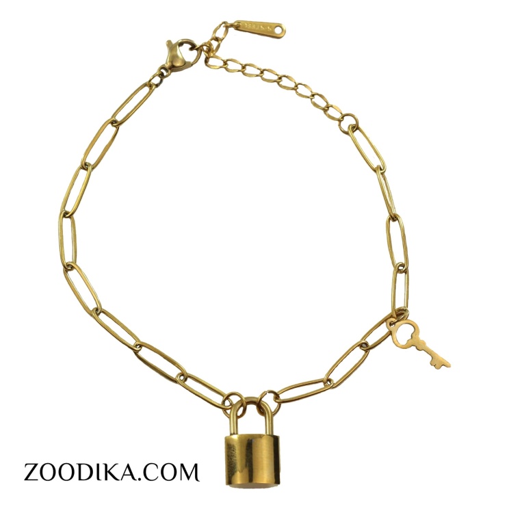 دستبند زنانه استیل مدل قفل کد AAD-100