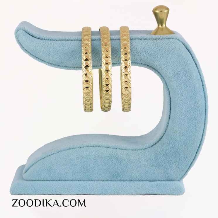 النگو زنانه طرح طلا مدل آینه بسته سه عددی کد AAD-221