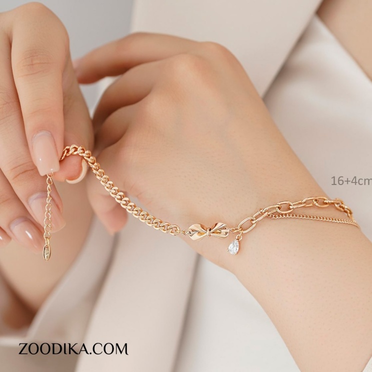 دستبند زنانه ژوپینگ مدل پاپیون کد AAD-308