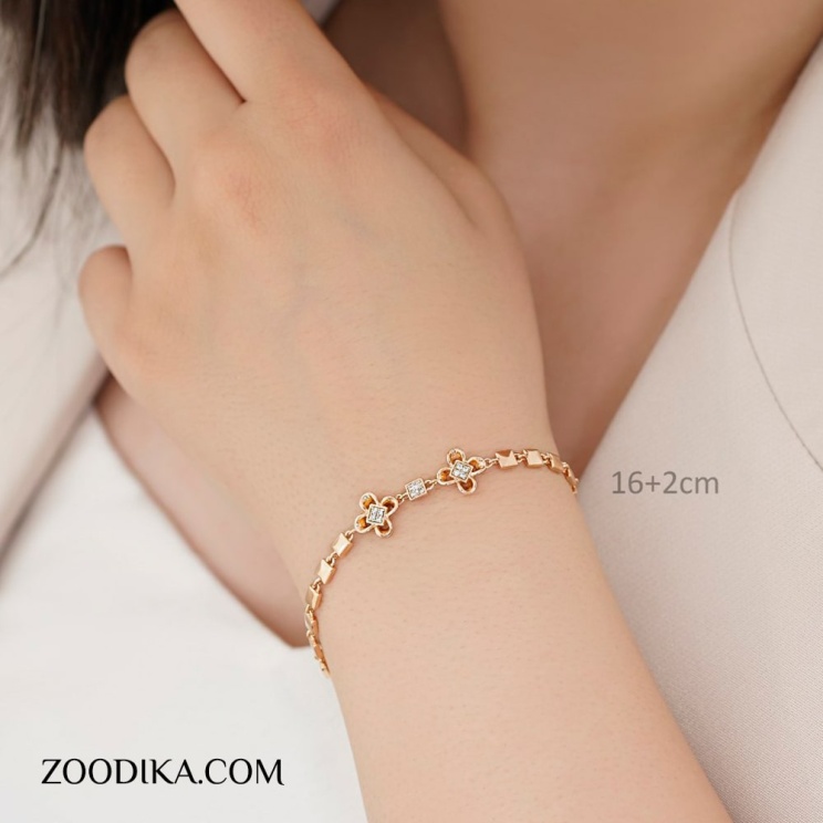 دستبند زنانه ژوپینگ مدل گل کد AAD-327