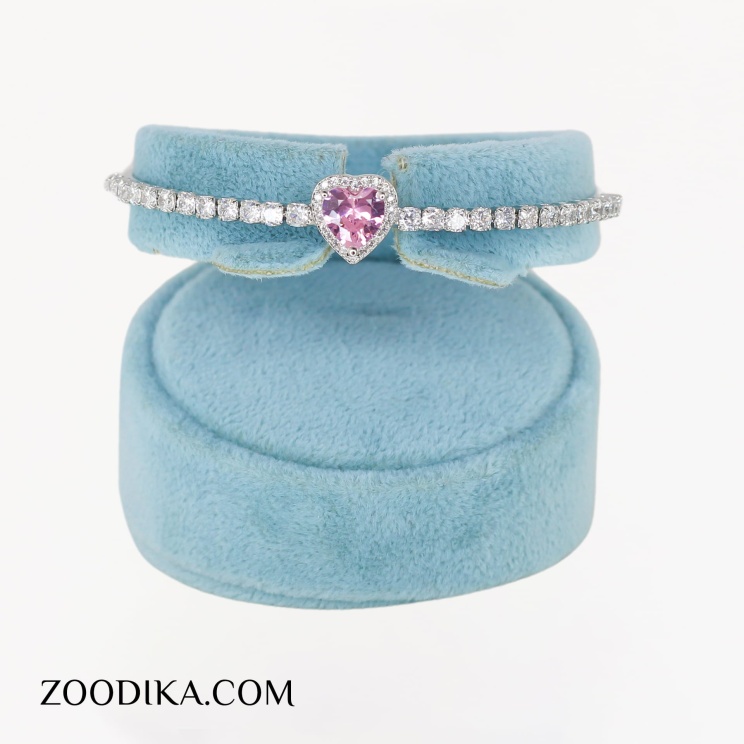 بنگل قلبی فشن فری سایز نقره ای