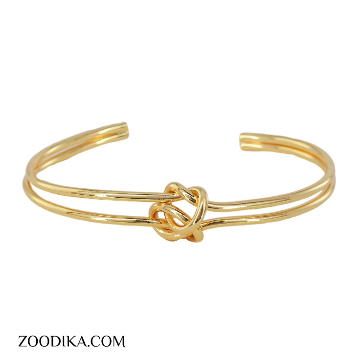 بنگل دخترانه فشن طرح گره رنگ ثابت فری سایز