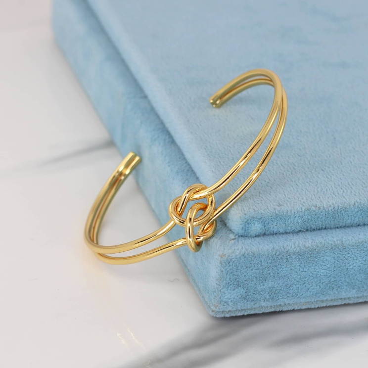 بنگل دخترانه فشن طرح گره رنگ ثابت فری سایز