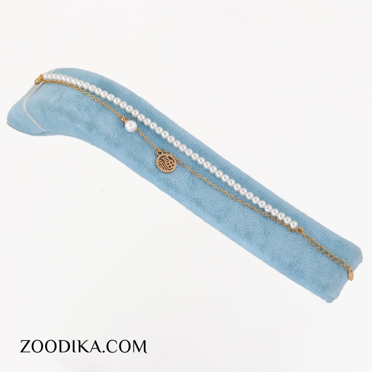 دستبند زنجیری مرواریدی ژوپینگ