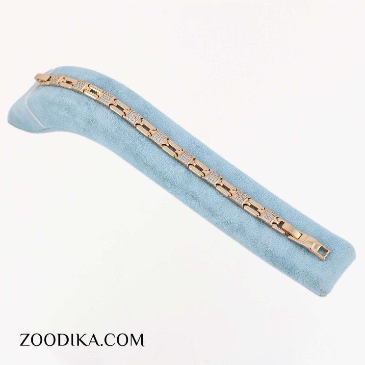 دستبند زنانه ژوپینگ نگین دار طرح طلا