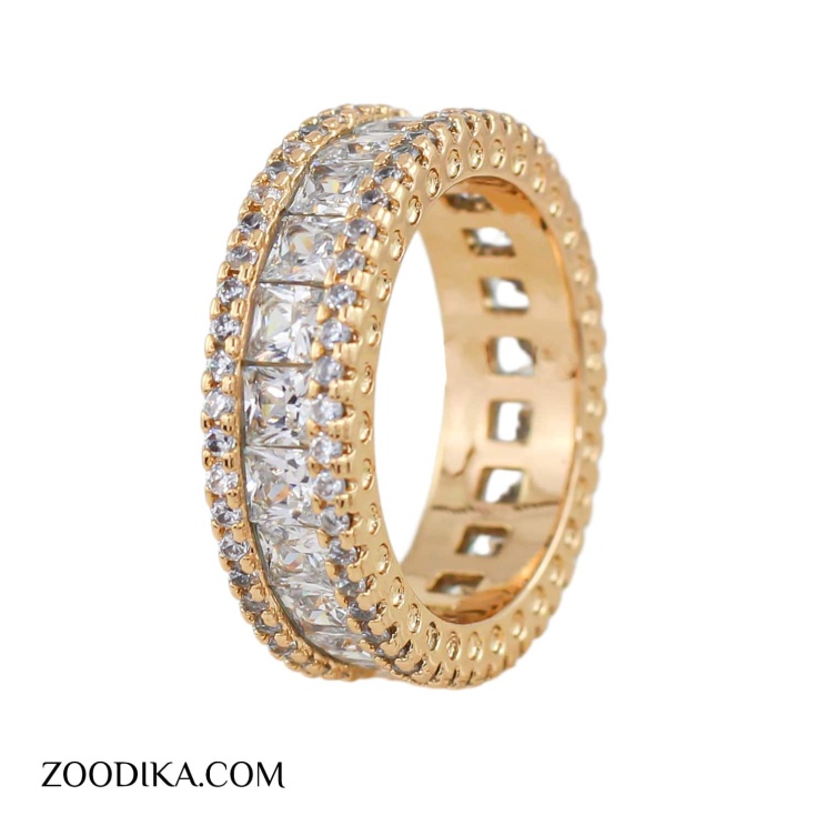 انگشتر بدل ژوپینگ پرنگین طلایی رنگ ثابت