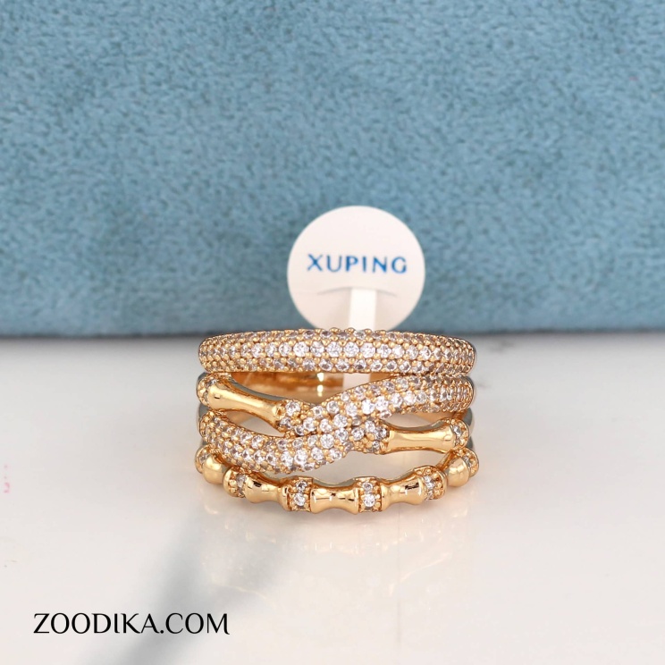 انگشتر زنانه طلایی ژوپینگ خفن نگین دار