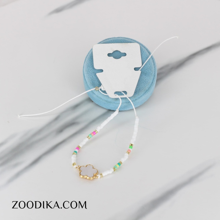 پابند زنانه بندی مدل گل سفید