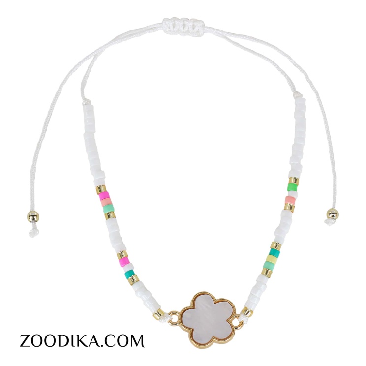 پابند زنانه بندی مدل گل سفید